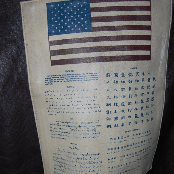 VTG🔥Size:L TYPE G-1 Classic Bomber Flight Patchwork LEATHER Bomber Jacket USA - Picture 10 of 15